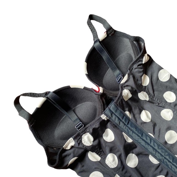 🚢Navy corset with white polkadots in white and red lace and push up🚢 - Picture 3 of 3